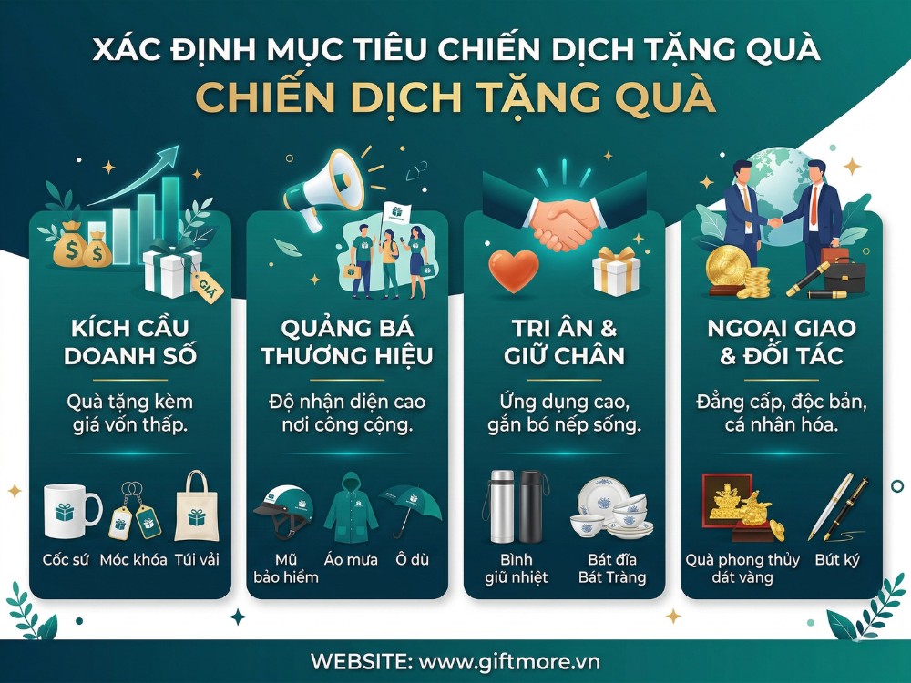 Xác định mục tiêu của chiến dịch quà tặng