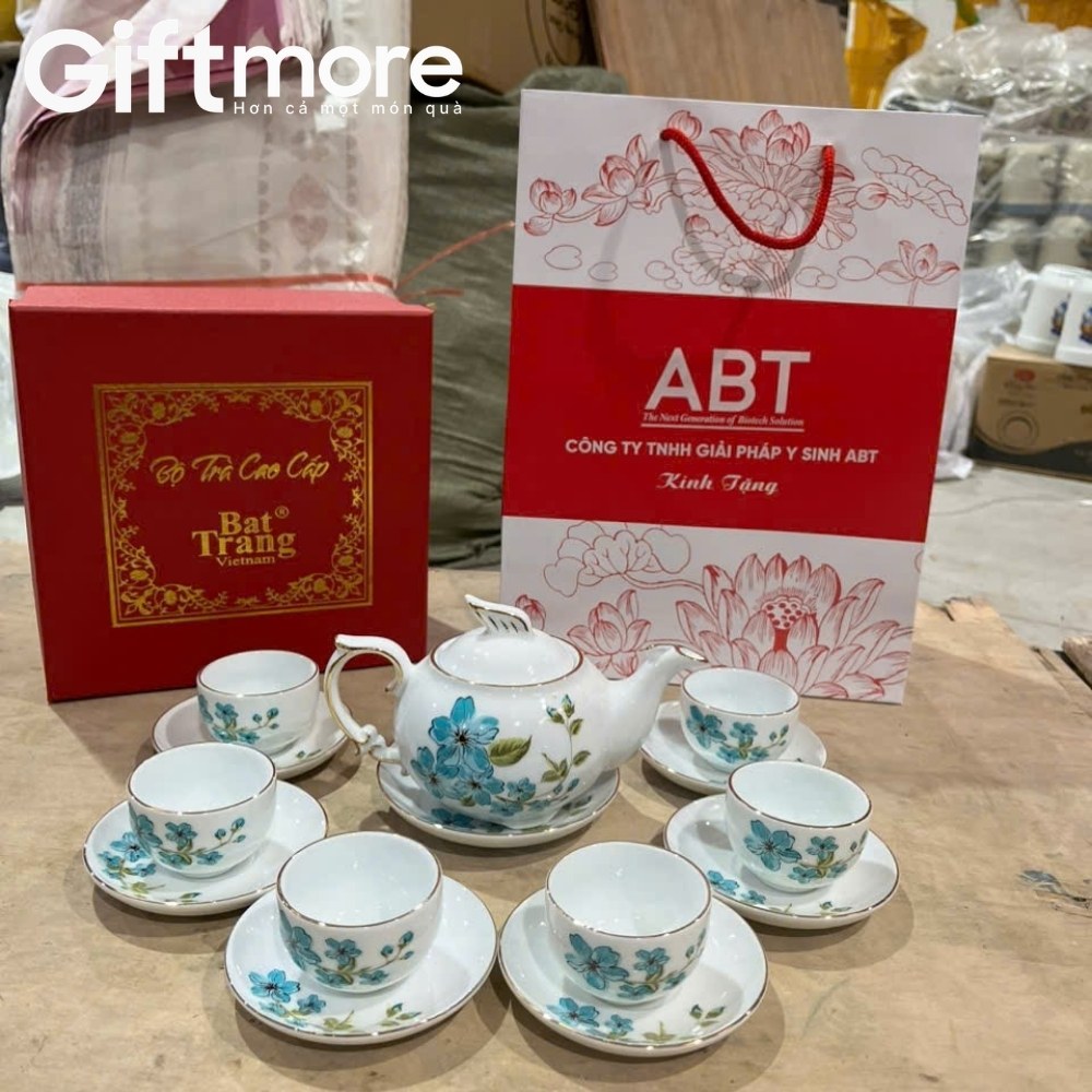 Bộ ấm trà quà tặng in logo