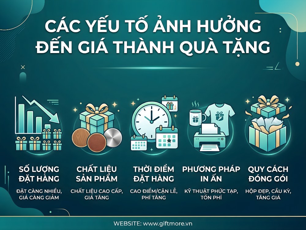 Các yếu tố ảnh hưởng đến giá thành quà tặng