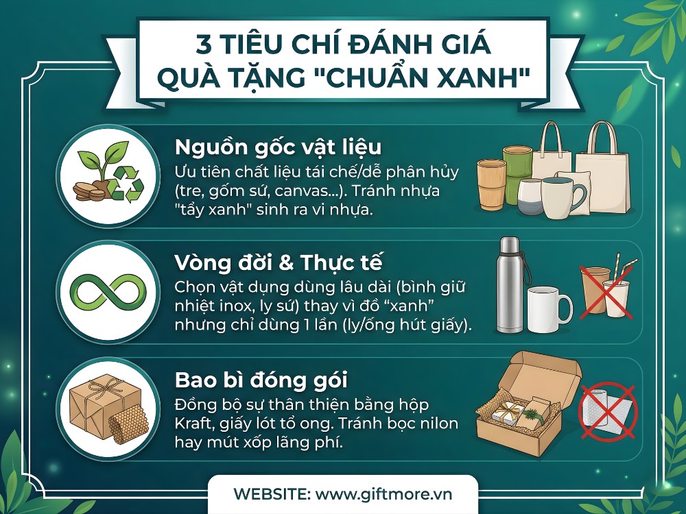 Tiêu chí đánh giá quà tặng "Chuẩn Xanh"