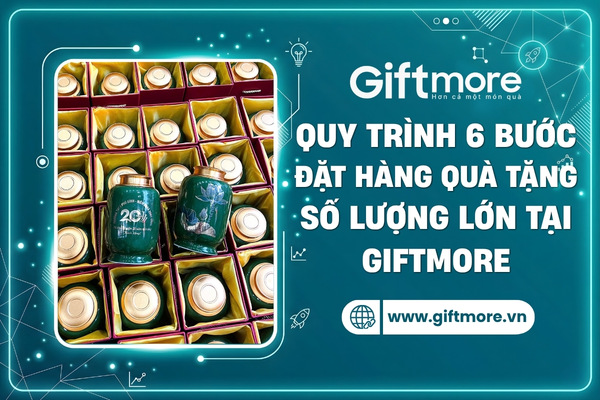 Quy trình đặt hàng quà tặng in logo tại GiftMore