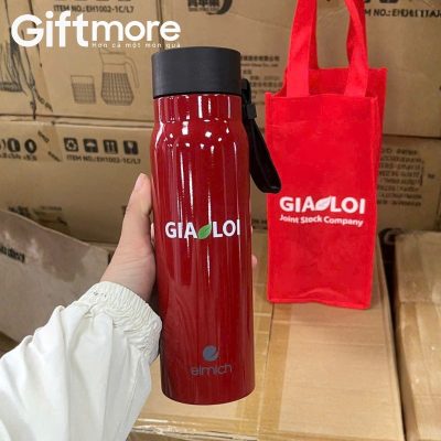Alternative view of Bình giữ nhiệt quà tặng in logo thương hiệu Elmich 520ml màu đỏ GM-BGN02