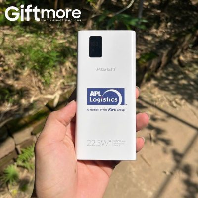 Alternative view of Sạc dự phòng quà tặng in logo thương hiệu Pisen màu trắng 10000mAh GM-SDP02
