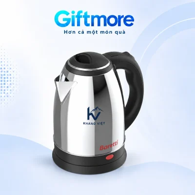 Demo KV nét núi và tên KHANG VIỆT màu navy trên thân inox Baretti BRD180