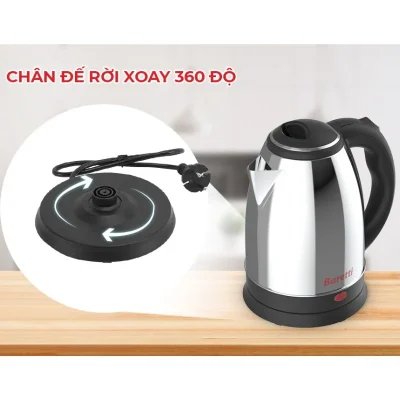 Minh họa catalogue Baretti BRD180 với đế rời và dây điện