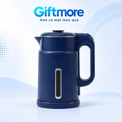 Ấm siêu tốc Elmich EDA1052 xanh navy trên đế rời và nền GiftMore