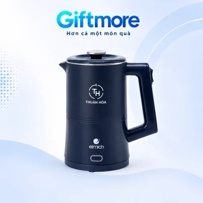 Demo TH cùng tên THUẬN HÒA màu trắng trên thân ấm Elmich KEE9148 xanh navy