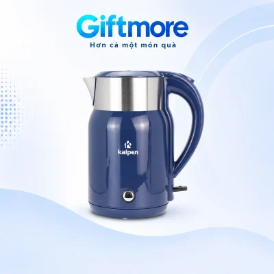 Ấm Kalpen KK68B xanh đậm có dải kim loại trên nền GiftMore