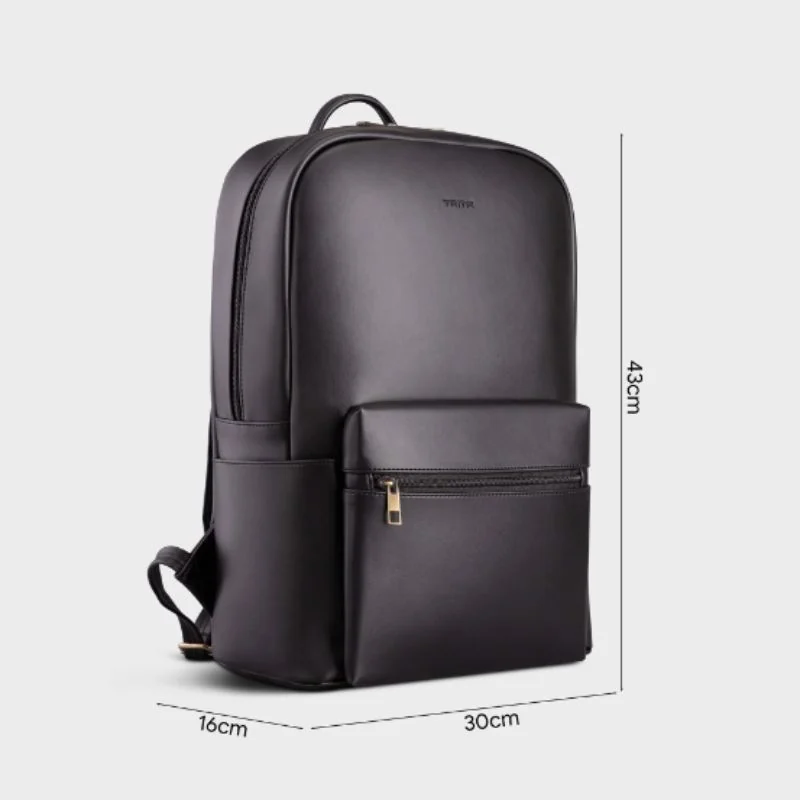 Ảnh nguồn balo Trita RBA4 đen ghi chiều cao 43cm, ngang 30cm và sâu 16cm