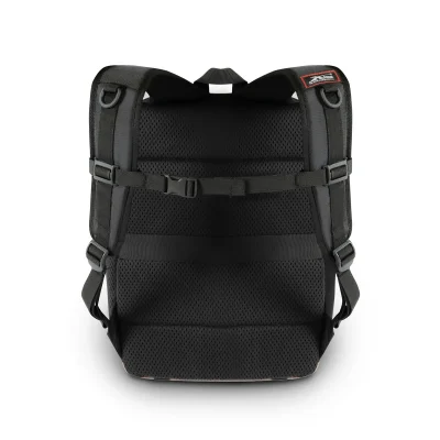 Ảnh tư liệu mặt lưng balo XBag 04, hai quai có đệm, khóa chỉnh và các dải ngang