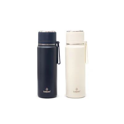 Bình giữ nhiệt Kalpen AR15 500ml in logo – đối chiếu hai màu phôi ar15