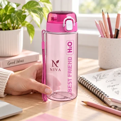 Mô phỏng đặt bình Spring NIVA cạnh sổ vẽ tại nhà