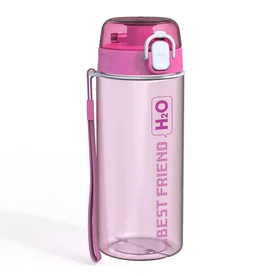 Ảnh gốc bình Spring hồng nắp hồng nút trắng chữ BEST FRIEND H2O