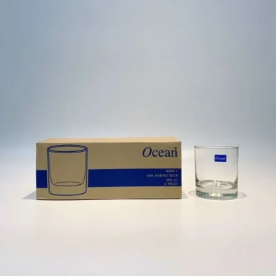 Hộp gốc Ocean B00411 San Marino Rock 290 ml 6 pieces và một ly