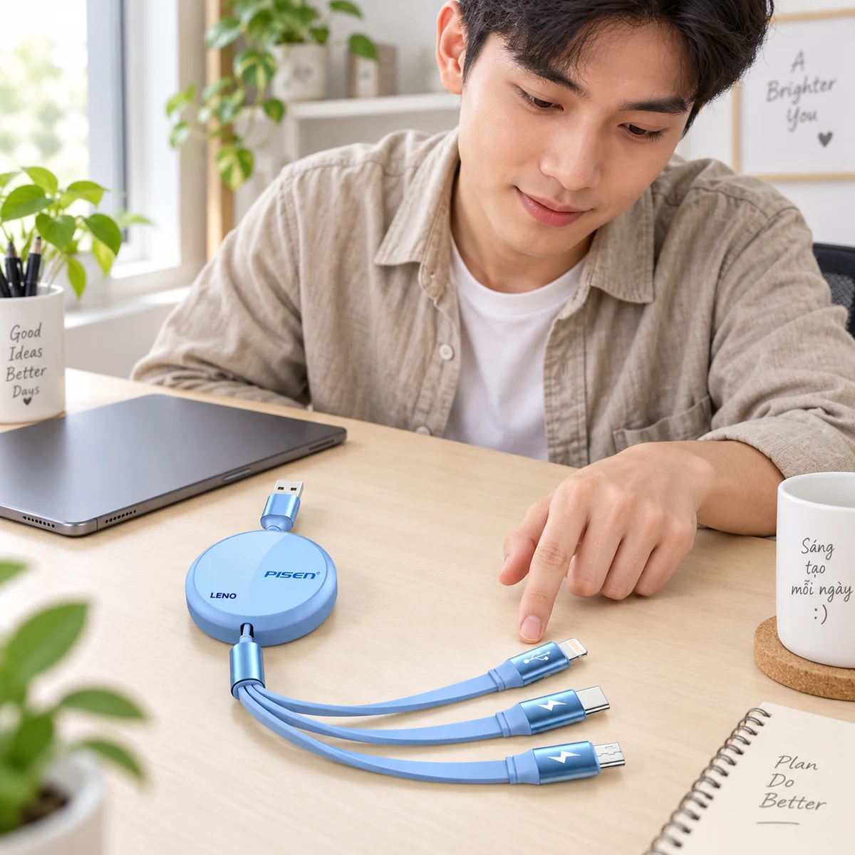 Mô phỏng chọn đầu cáp PISEN LENO tại bàn làm việc