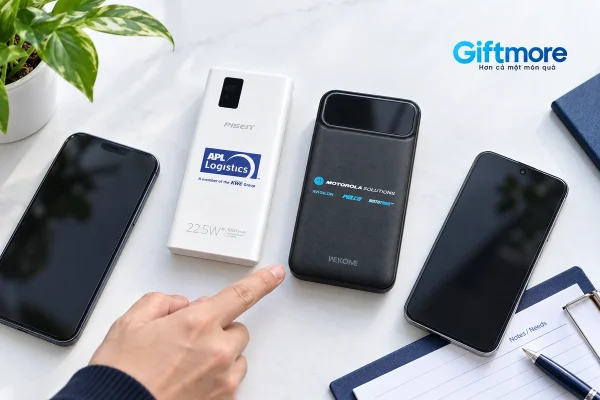 Cảnh dựng đối chiếu Pisen trắng APL và Wekome đen Motorola cùng thiết bị chưa kết nối