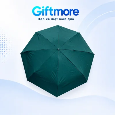 Tán dù xanh đậm tám múi nhìn từ trên trên nền GiftMore