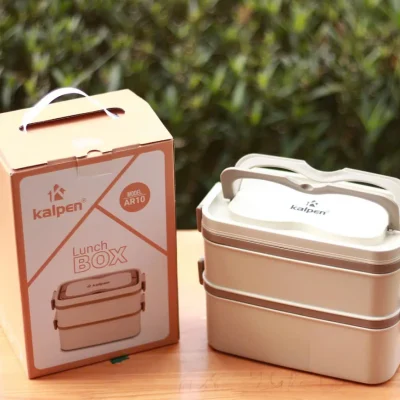 Ảnh gốc hộp cơm hai tầng Kalpen AR10 cùng hộp giấy mang mã AR10