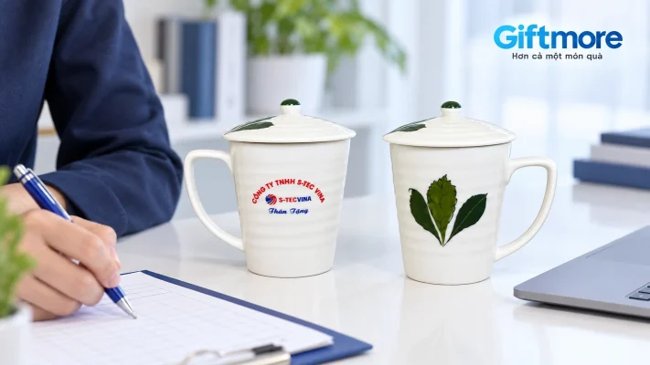 Đối chiếu hai ly có nắp từ ảnh thật cùng phiếu ghi kiểm nhận