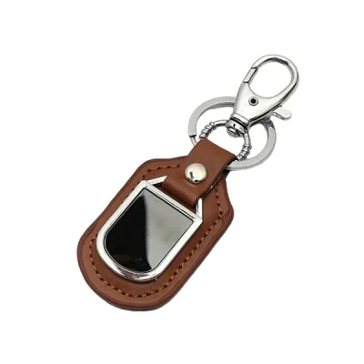 Mẫu móc khóa đế nâu mặt kim loại sáng trong ảnh danh mục