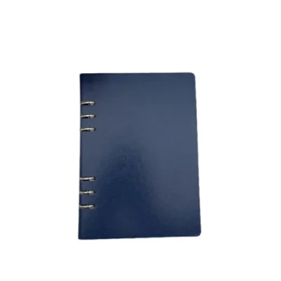 Ảnh catalogue gốc sổ còng hở A5 xanh navy, bìa trơn không tai cài