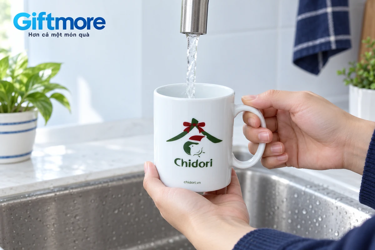 Ly Chidori đúng mẫu trong cảnh tráng lòng ly bằng dòng nước nhẹ