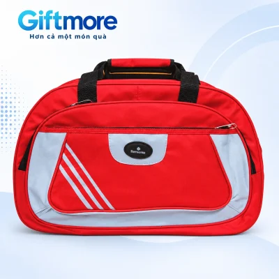 Túi 1680-01 đỏ viền xám với ba sọc trên nền GiftMore