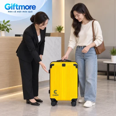 Mô phỏng bàn giao vali 12 vàng demo CADO ở văn phòng