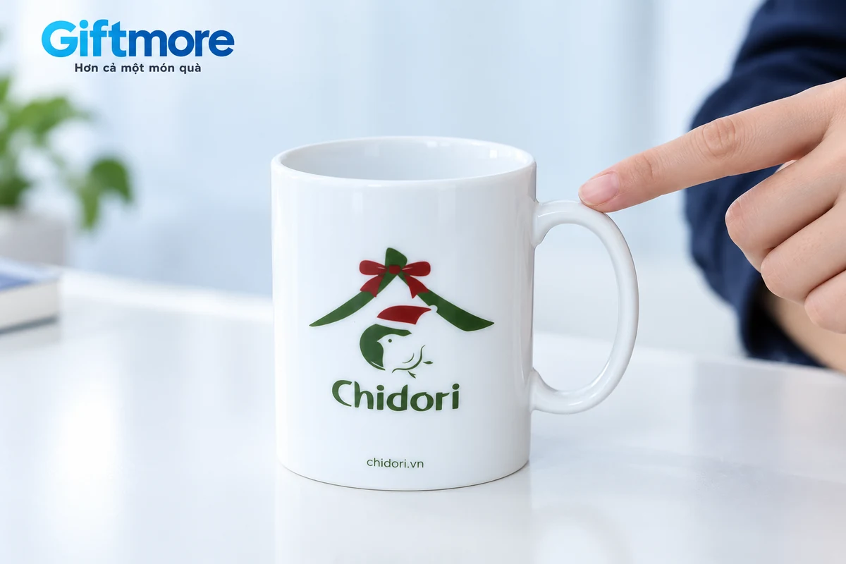Ly Chidori có quai bên phải, nhìn miệng và hai điểm nối trong cảnh kiểm ngoại quan